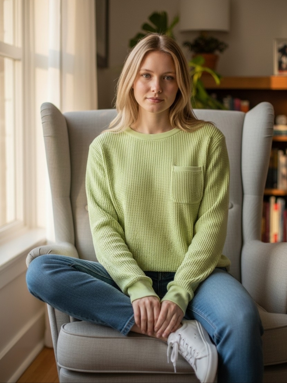 Avenue Blues Authentic Quality Green Long Sleeve Top. Size 18/20.